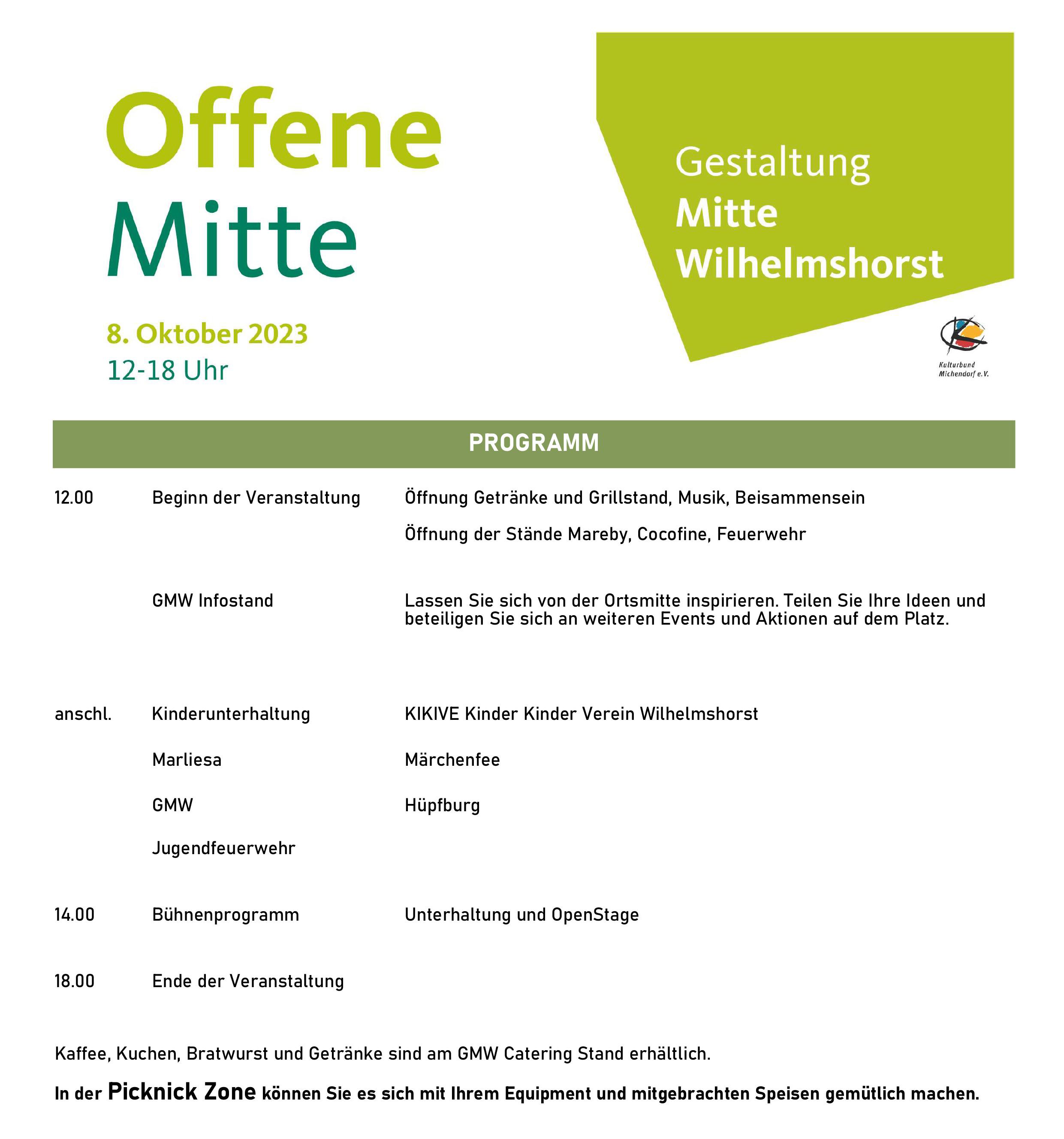 Gestaltung Mitte Wilhelmshorst