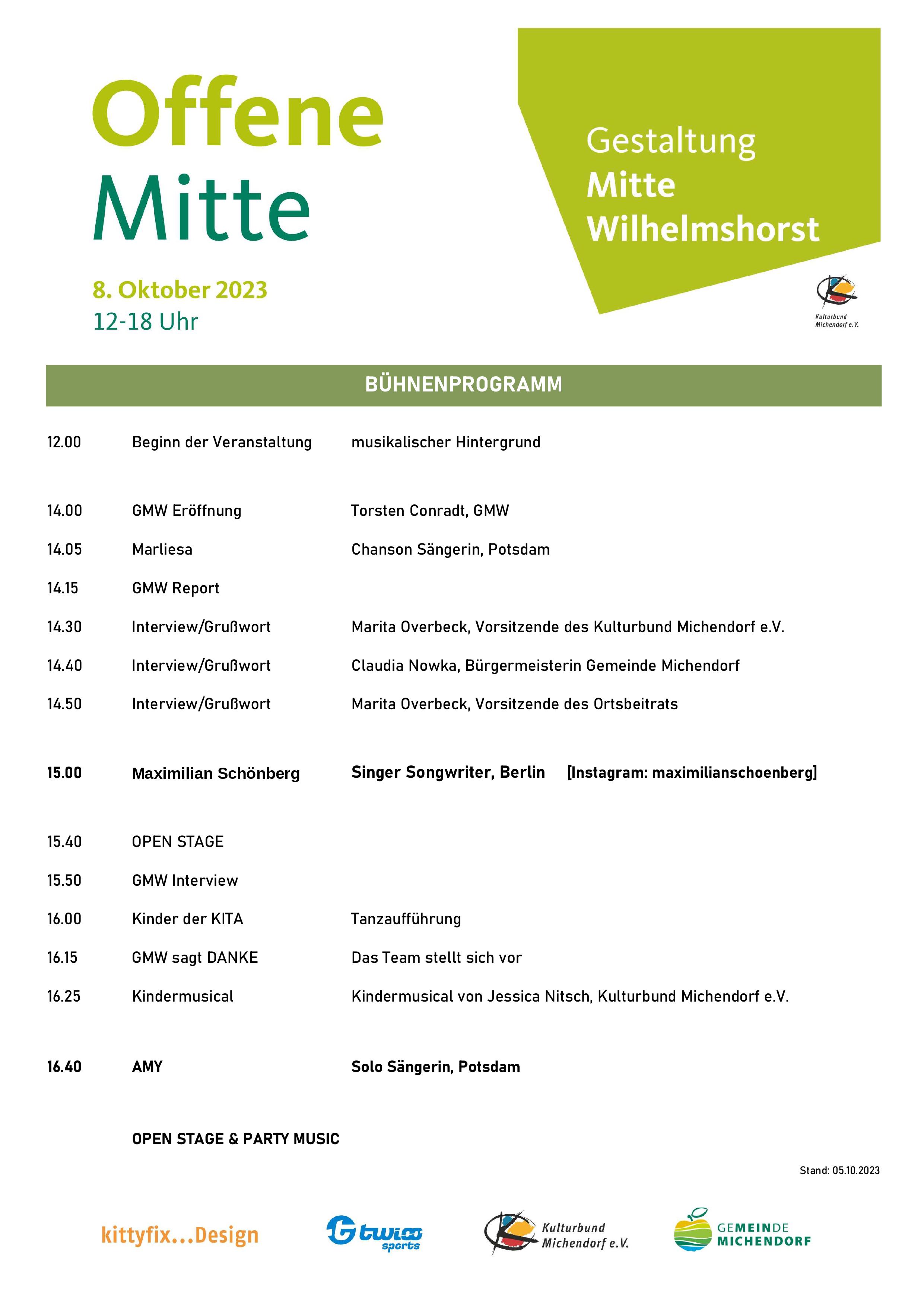 Gestaltung Mitte Wilhelmshorst